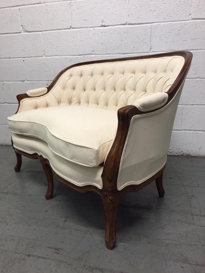 Louis XIV Style Walnut Loveseat