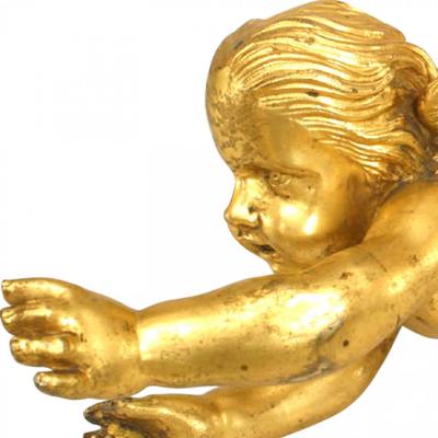 Louis XV Bronze Dore Cupid