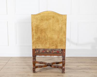 Louis XV Carved Walnut Armchair from Tuscany 18th Century