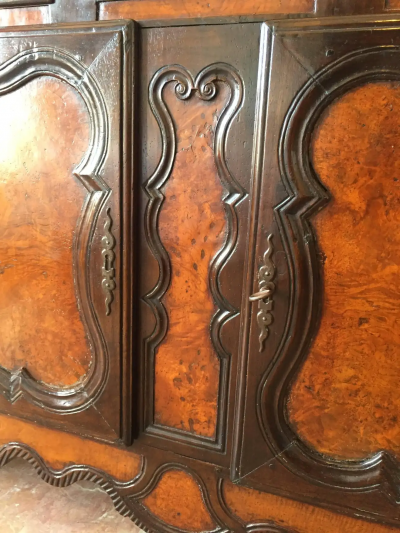 Louis XV Country French Carved Elm Sideboard Early 1800s