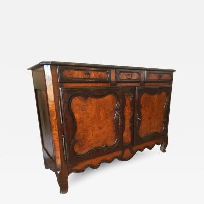 Louis XV Country French Carved Elm Sideboard Early 1800s