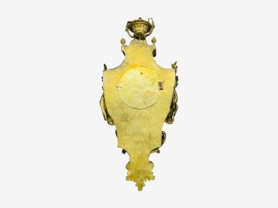 Louis XV Figural Cartel Clock Dore Bronze France 19th 20th c 