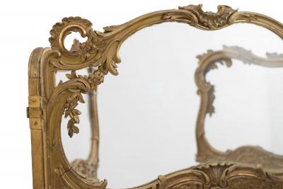 Louis XV Gilt 3 Fold Screen