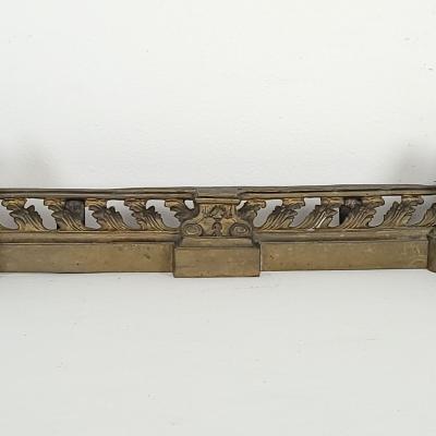 Louis XV Gilt Brass Fireplace Guard or Chenet