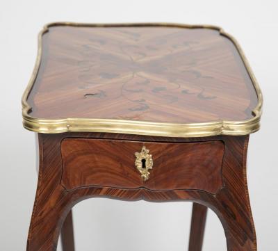 Louis XV Marquetry Veneered Bronze Mounted Side Table