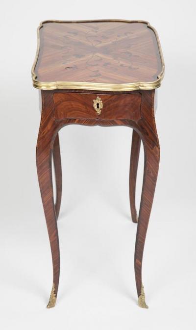 Louis XV Marquetry Veneered Bronze Mounted Side Table