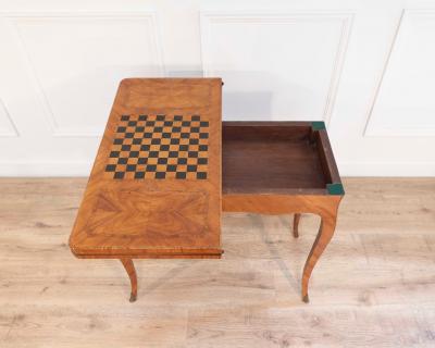 Louis XV Period Game Table in Rosewood Marquetry France 18th Century