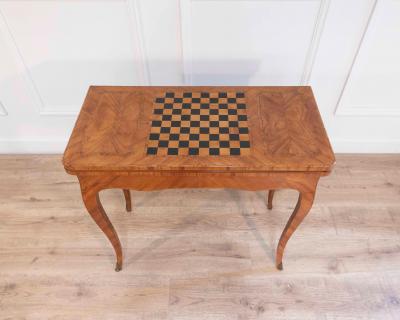 Louis XV Period Game Table in Rosewood Marquetry France 18th Century