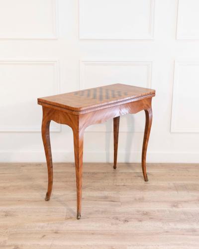 Louis XV Period Game Table in Rosewood Marquetry France 18th Century