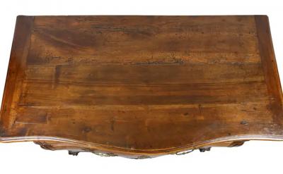 Louis XV Provincial Walnut Bombe Commode