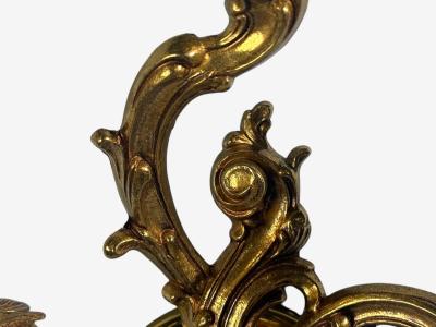 Louis XV Rococo Candle Holder Sconces Bronze Plastic France 20th c 