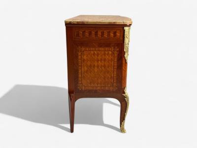 Louis XV Style Block Front French Commode Kingwood Bronze 19th Century