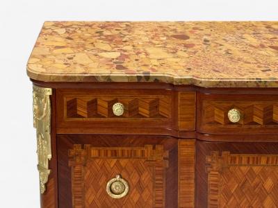 Louis XV Style Block Front French Commode Kingwood Bronze 19th Century