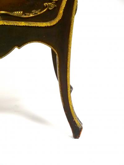 Louis XV Style Bronze Mounted Hand Painted Decorated Curio Vitrine Cabinet