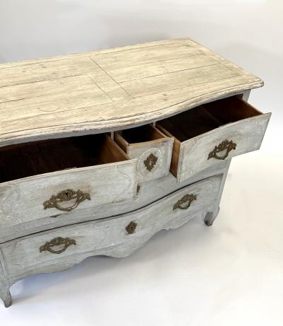 Louis XV Style Chest of Drawers in a White Patina circa 1880