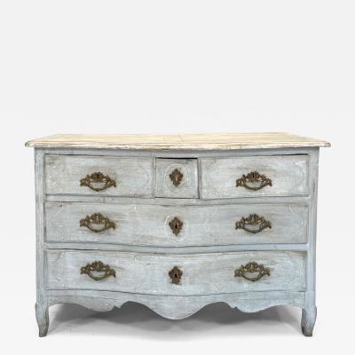 Louis XV Style Chest of Drawers in a White Patina circa 1880