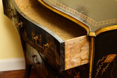 Louis XV Style Chinoiserie Serpentine Chest of Drawers
