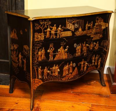 Louis XV Style Chinoiserie Serpentine Chest of Drawers