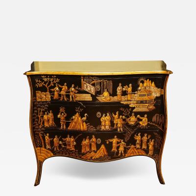 Louis XV Style Chinoiserie Serpentine Chest of Drawers