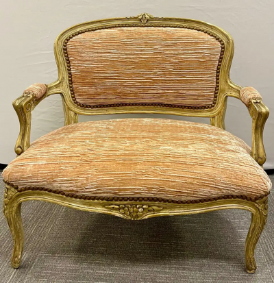 Louis XV Style Diminutive Settee Loveseat Painted French