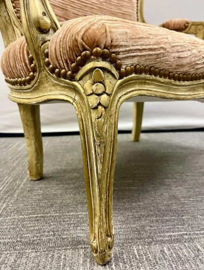 Louis XV Style Diminutive Settee Loveseat Painted French