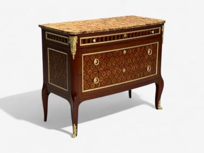 Louis XV Style French Commode Kingwood Inlay Bronze France 19th C 