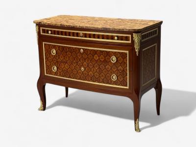 Louis XV Style French Commode Kingwood Inlay Bronze France 19th C 