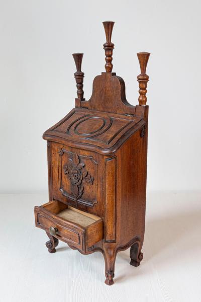 Louis XV Style French Farinerio Flour Box with Carved Floral D cor