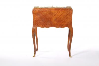 Louis XV Style Ladies Writing Desk Marquetry Details