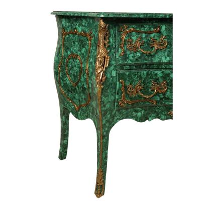 Louis XV Style Malachite Ormolu Mounted Chest of Drawers Commode