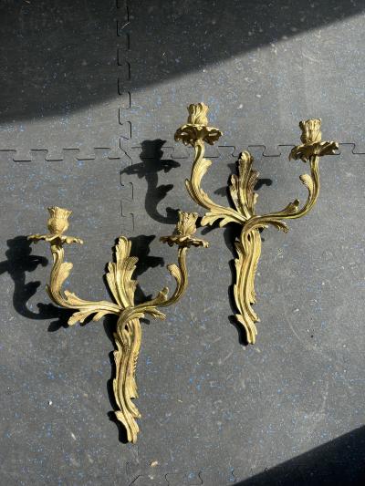 Louis XV Style Ormolu Sconces