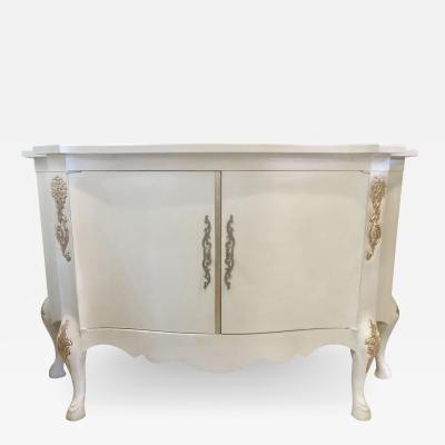 Louis XV Style Parcel Gilt and Paint Decorated Two Door Cabinet Server Sideboard