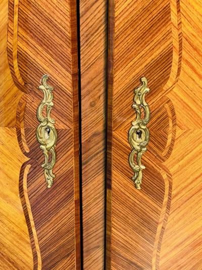 Louis XV Style Rosewood Inlaid Sideboard Credenza Cabinet Bronze Mounted