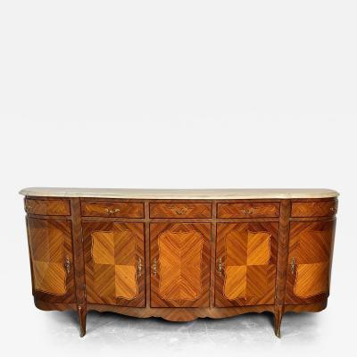 Louis XV Style Rosewood Inlaid Sideboard Credenza Cabinet Bronze Mounted