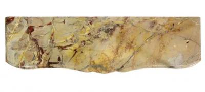 Louis XV Style Sarrancolin Framboise Marble Mantlepiece