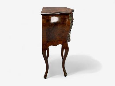 Louis XV Style Small Bombay Chest Walnut Porcelain Bronze Austria 19th c 