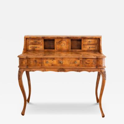 Louis XV Style Tiered Desk In Burr Walnut 19th Century