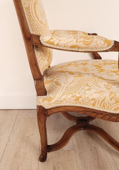 Louis XV Walnut Armchair France 18th century