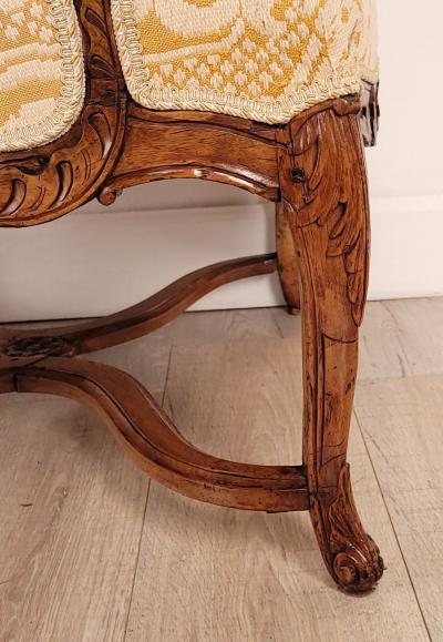 Louis XV Walnut Armchair France 18th century