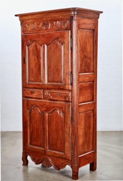 Louis XV Walnut Cabinet or Bonnetiere c 1770