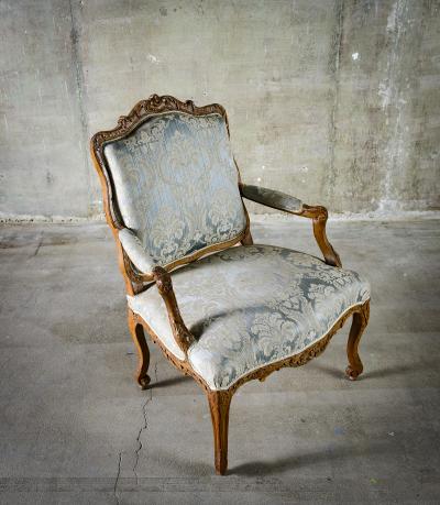 Louis XV Walnut Fauteuil