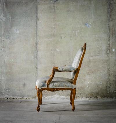 Louis XV Walnut Fauteuil