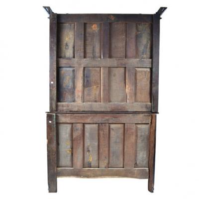 Louis XV Walnut Provincial Deux Corps Cupboard Buffet 18th Century France