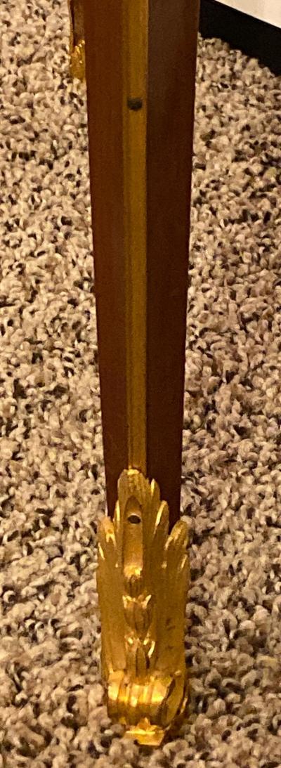 Louis XV XVI Style Marble Top Side Table End Table Pedestal Transitional