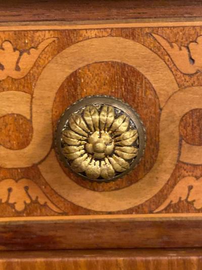 Louis XV XVI Style Marble Top Side Table End Table Pedestal Transitional