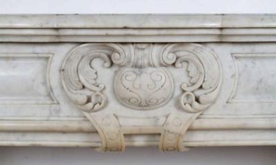 Louis XV XVI Transitional Style Marble Mantle