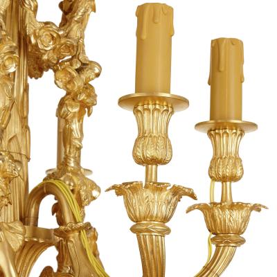 Louis XV style gilt bronze 33 light chandelier