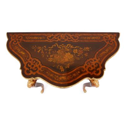 Louis XV style gilt bronze and marquetry card table