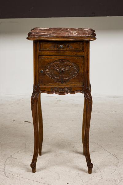Louis XV style walnut bedside commode