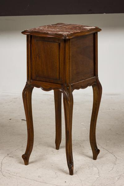 Louis XV style walnut bedside commode